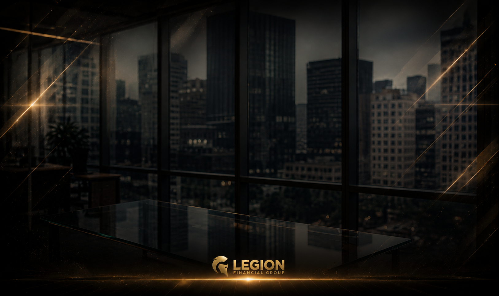 Prometheus Financial — premium executive skyline view
